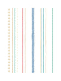 Hoopla Walls Royal Mix Stripey A4 Wallpaper Sample