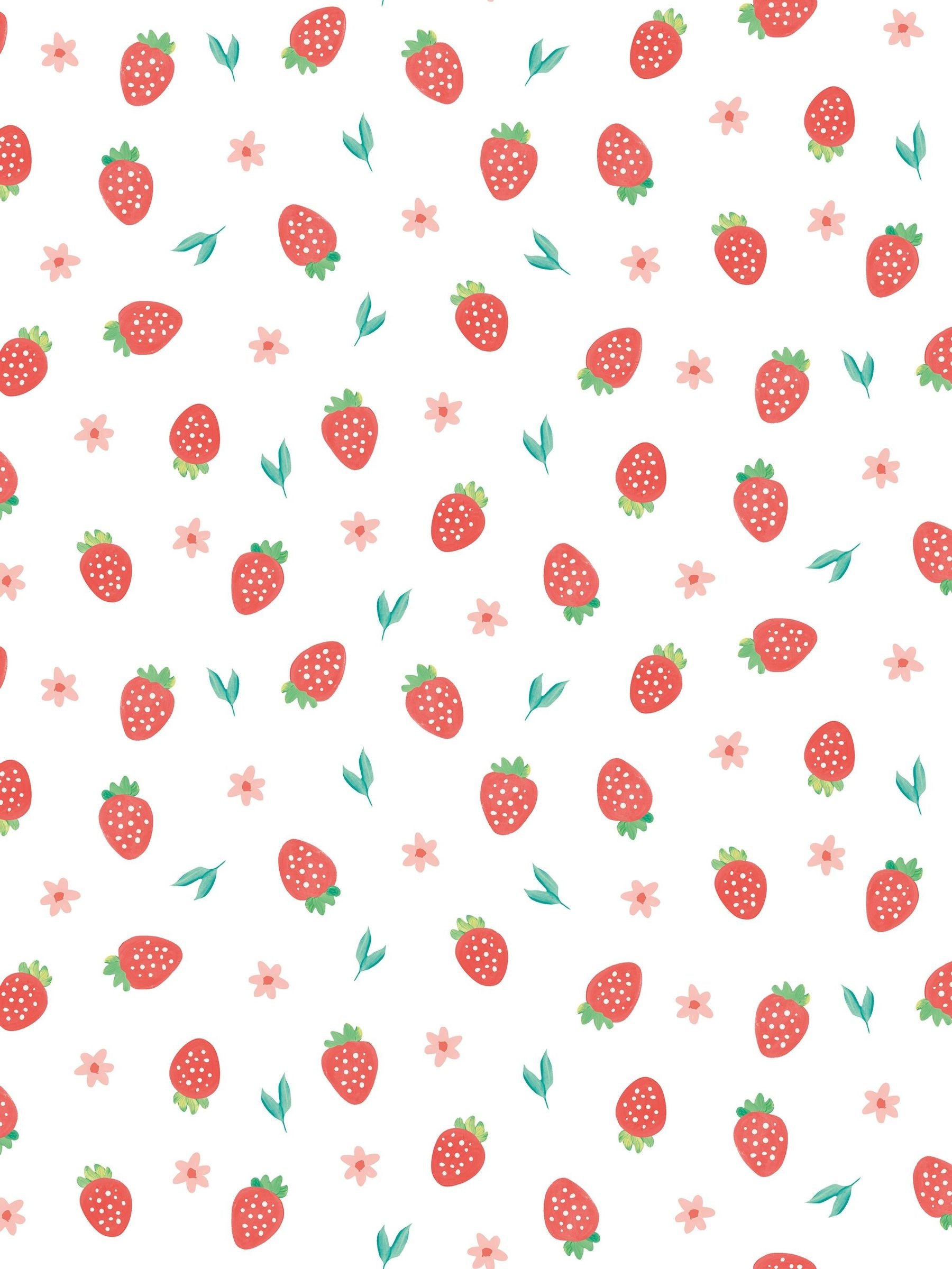 Hoopla Walls Scarlet Strawberry Sprinkles A4 Wallpaper Sample
