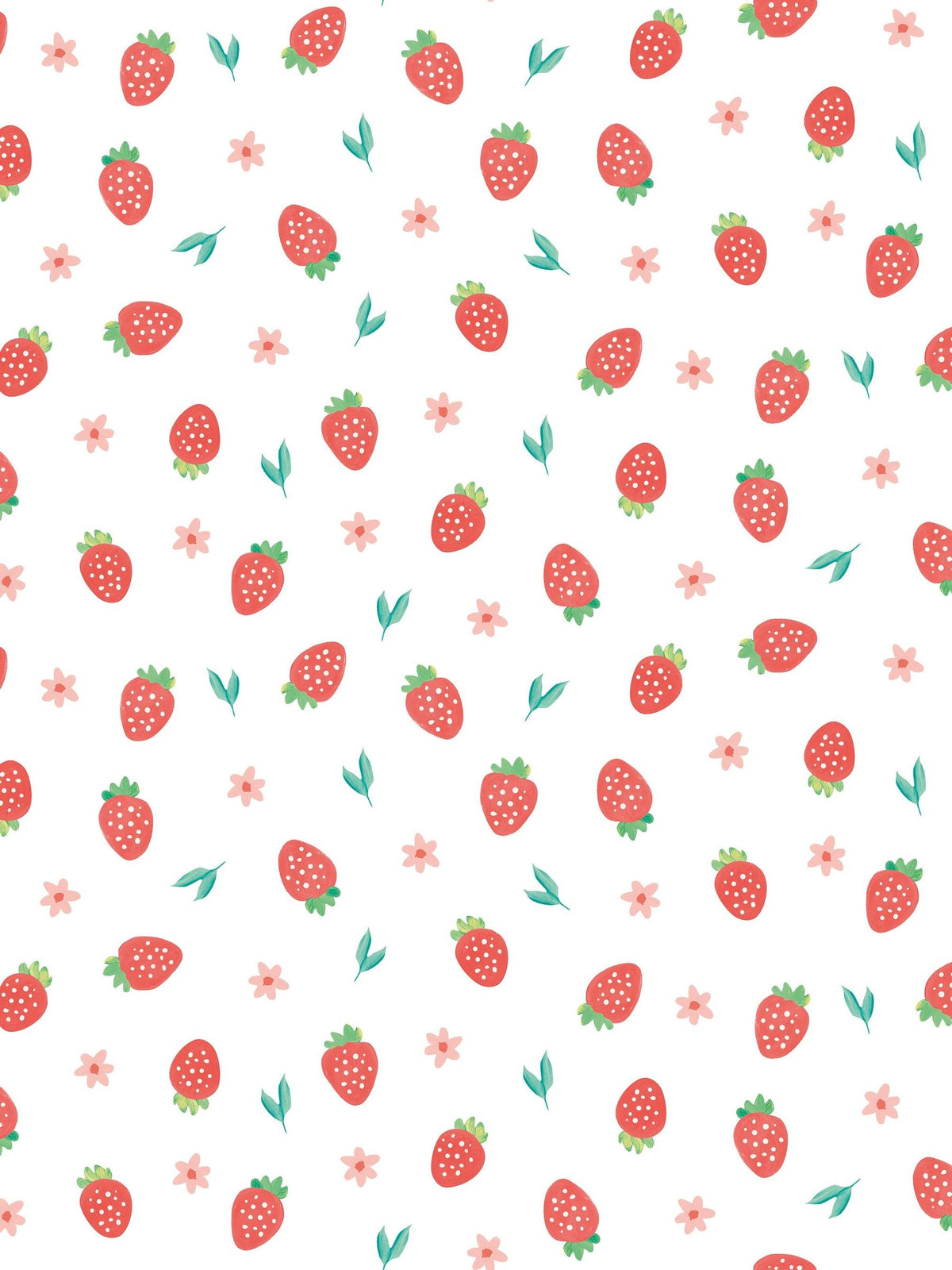 Hoopla Walls Scarlet Strawberry Sprinkles A4 Wallpaper Sample