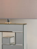 Searchlight Chrome Tetris table lamp, imported from the UK