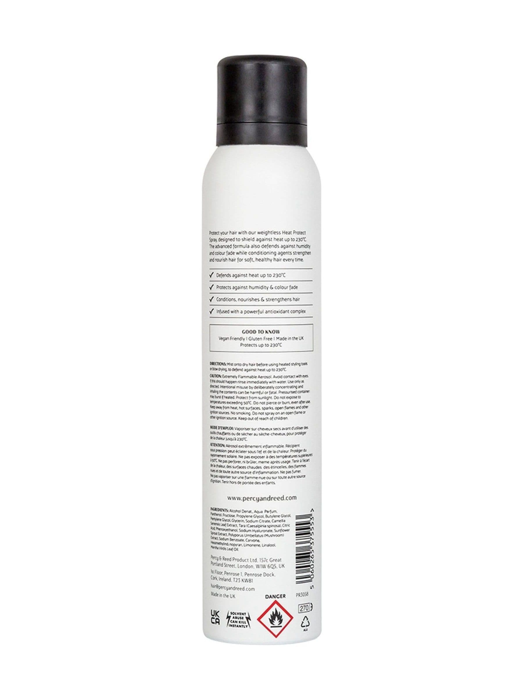 Percy & Reed heat protect spray 150ml, imported from the UK