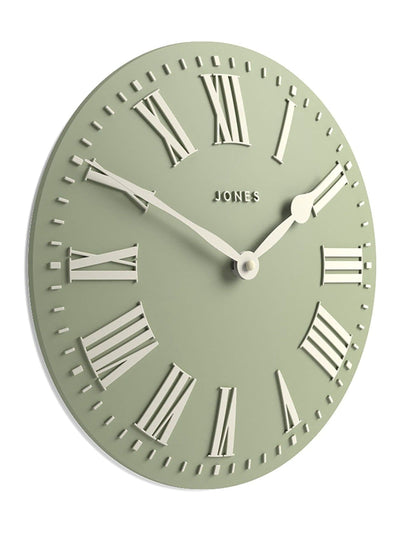 Jones Clocks Salviegrønn Strand Konveks Veggklokke 30cm