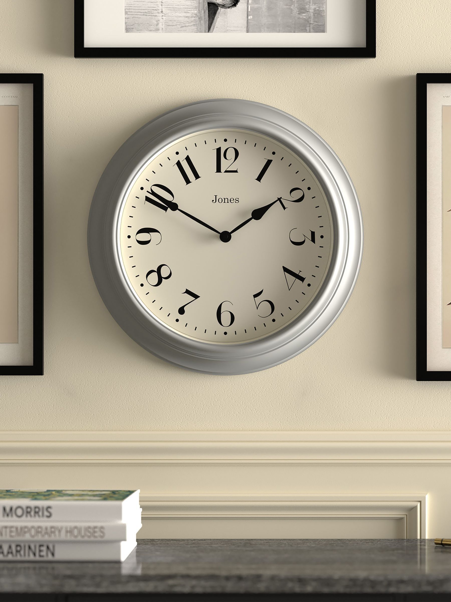 Jones Clocks Cream Fenchurch Wall Clock 40cm