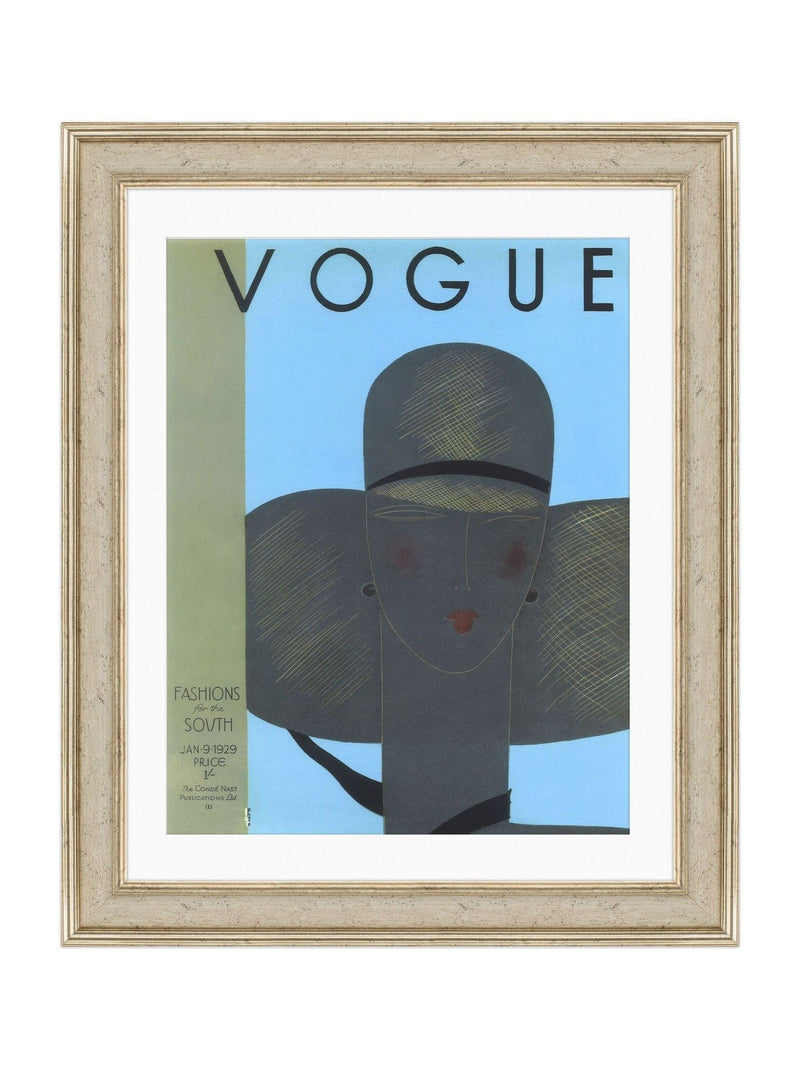 Brookpace Lascelles framed wall art Vogue 1929 abstract fashion 40x50cm, UK version