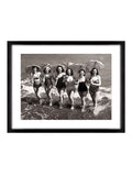 Brookpace Lascelles girls with parasols wall art black white 50x40cm (British brand)
