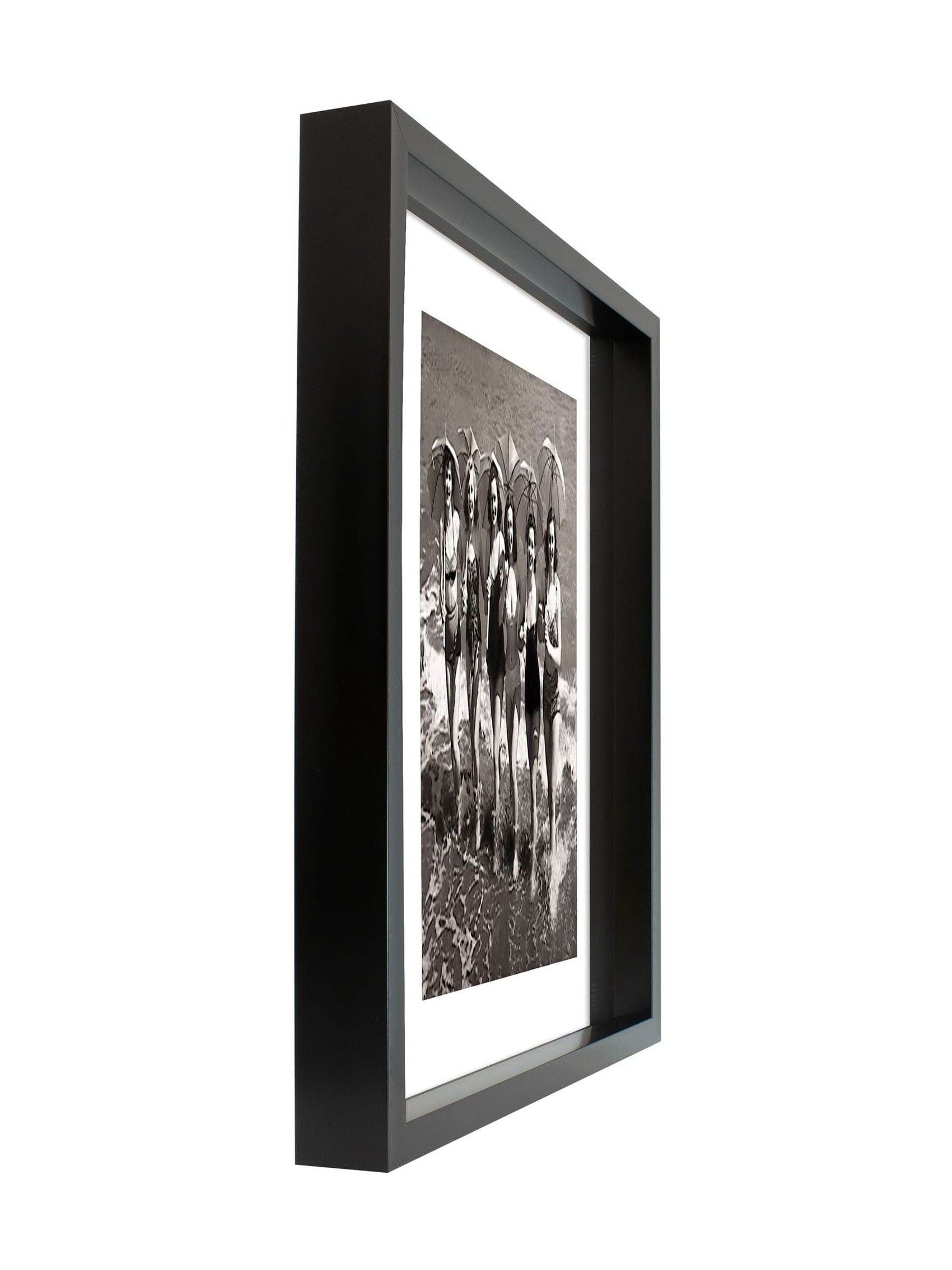 Brookpace Lascelles girls with parasols wall art black white 50x40cm (British brand)