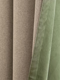 Furn Green Verso reversible blackout eyelet curtains 229cm x 183cm, imported from the UK