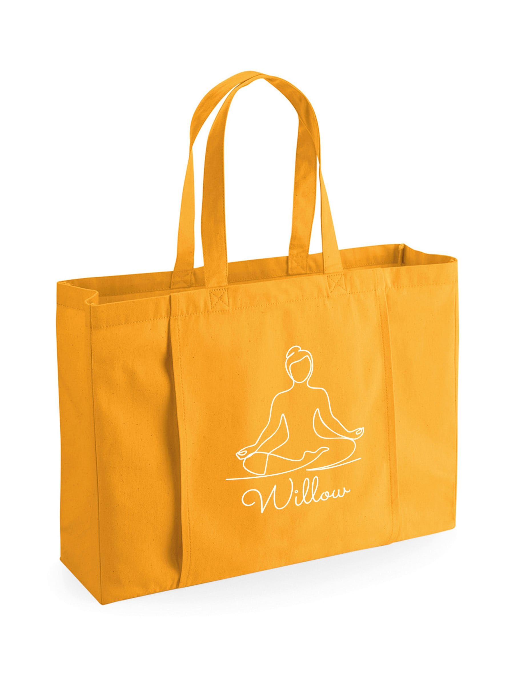 Loveabode personalised yoga tote bag with mat holder (British brand)