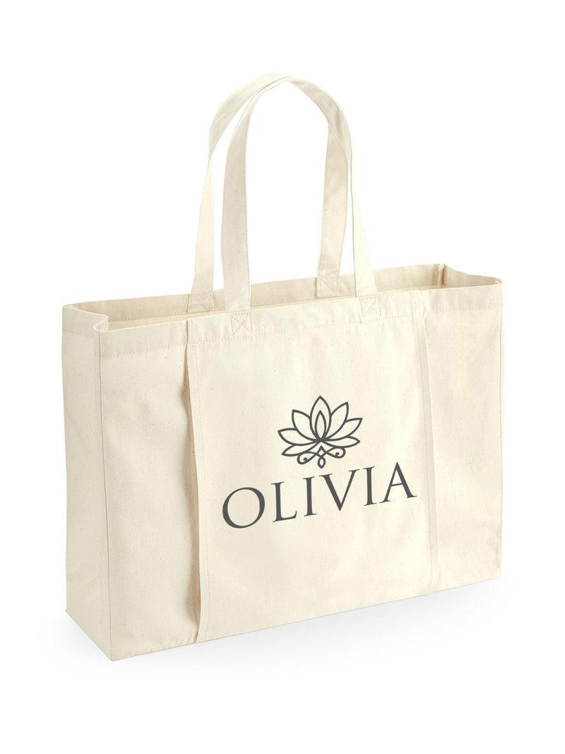 Loveabode lotus yoga bag with mat holder, natural cotton - British product