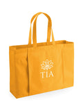 Loveabode lotus yoga bag with mat holder, natural cotton - British product