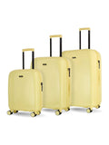 Rock Luggage Yellow Gelato 3 Piece Suitcases Set