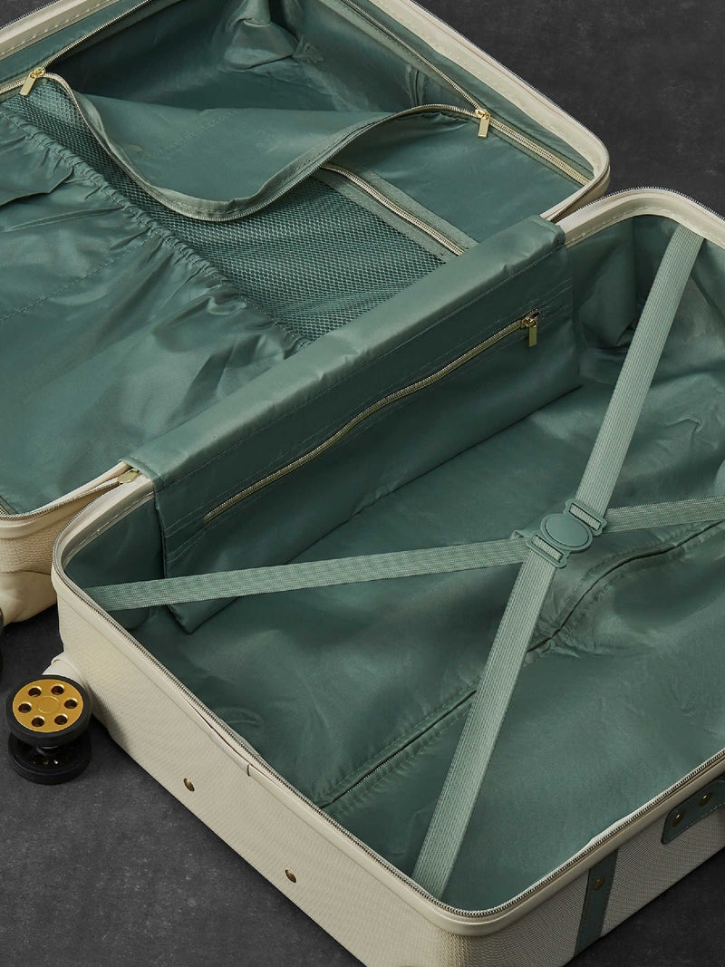 Rock Luggage Cream Vintage cabin suitcase 55cm (British brand)