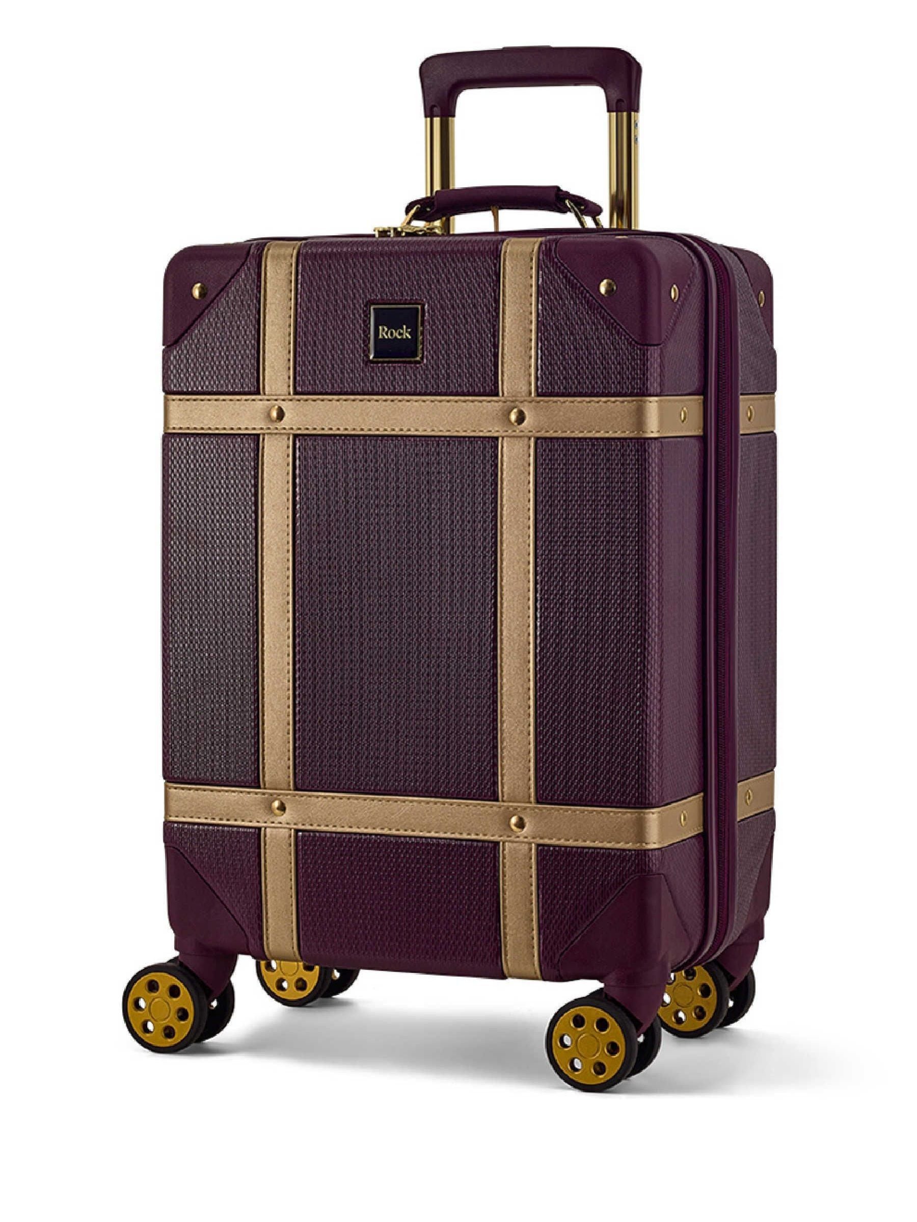 Rock Vintage Purple Cabin Suitcase - British product