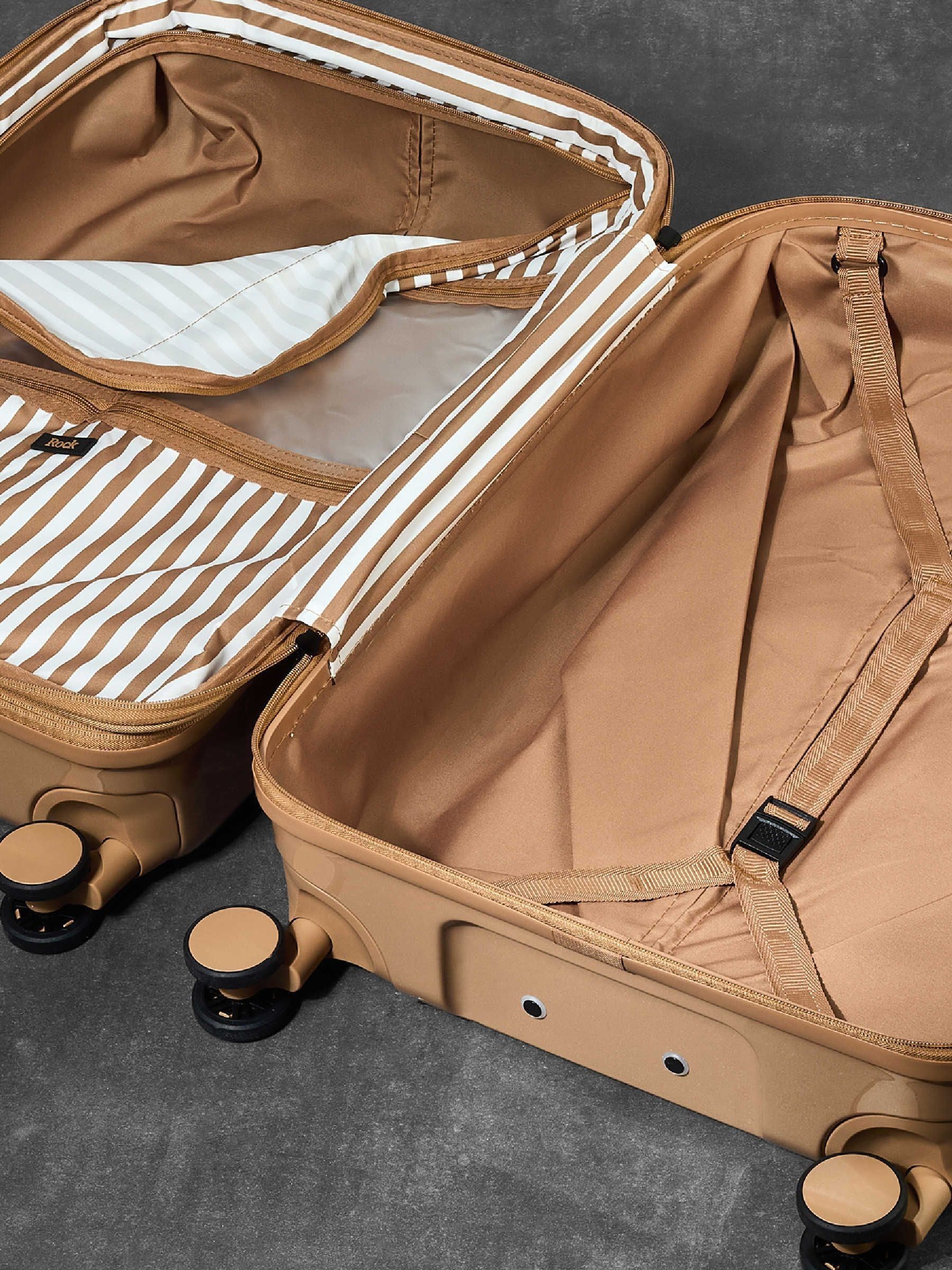 Rock Gelato brown 3-piece suitcase set, UK version