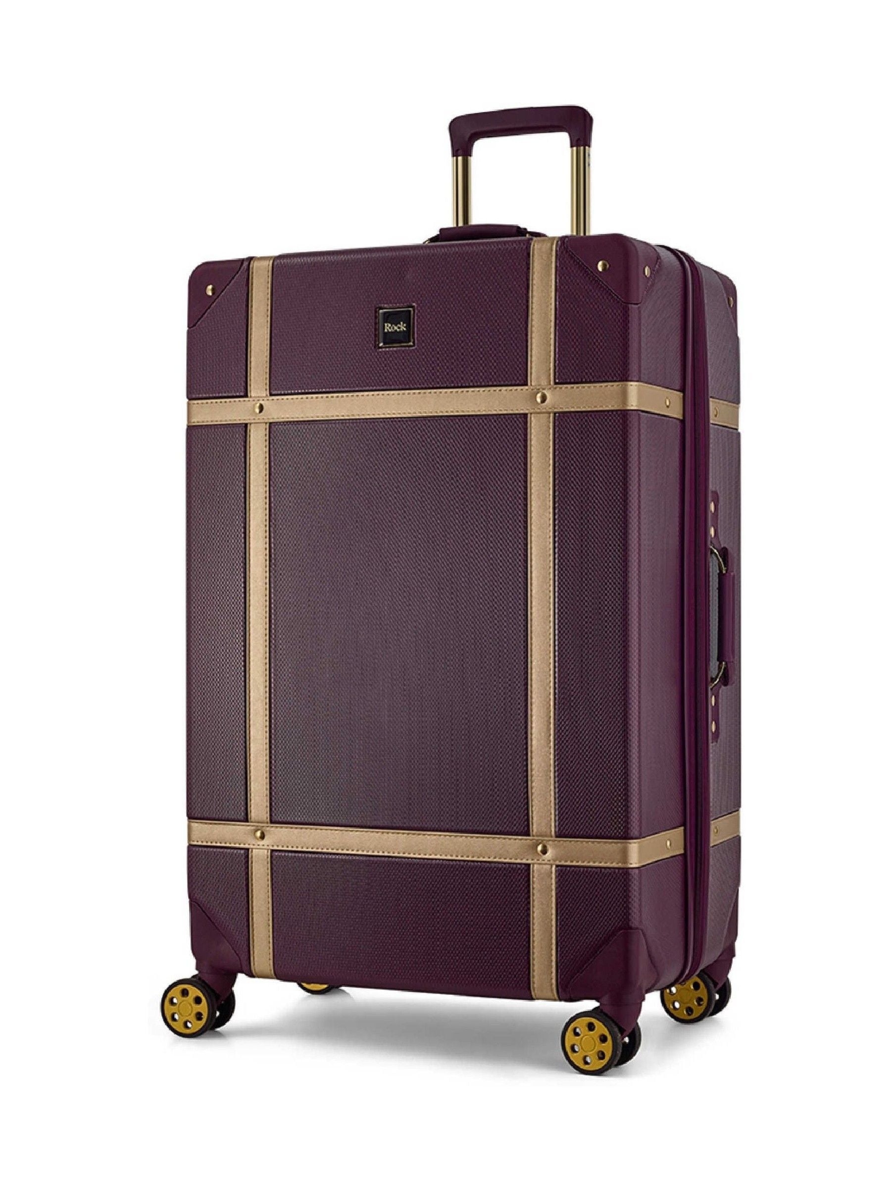 Rock Luggage purple vintage 3 piece suitcase set - British product