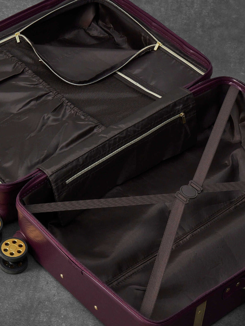 Rock Luggage purple vintage 3 piece suitcase set - British product