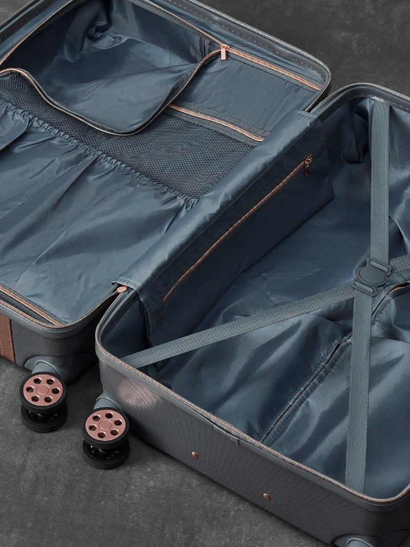 Rock vintage grey 3-piece suitcase set, imported from the UK