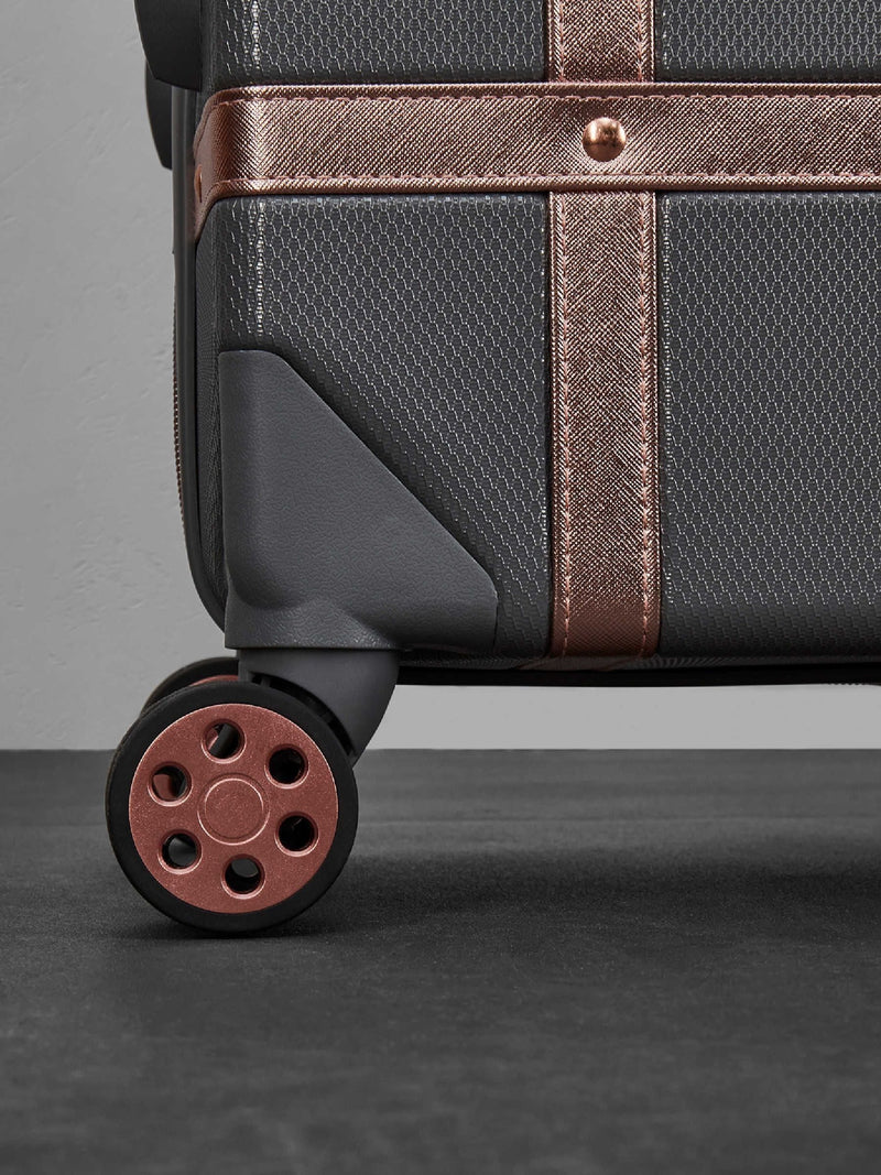 Rock vintage grey 3-piece suitcase set, imported from the UK