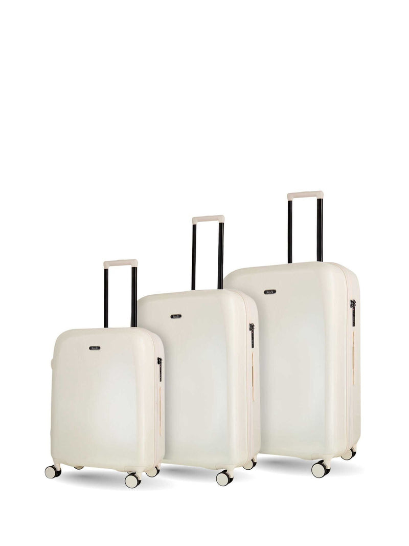 Rock Luggage Cream Gelato 3 Piece Suitcases Set