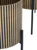 Libra Interiors set of three gold metal planters, UK version