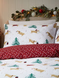 Vantona Christmas sausage dog duvet cover set (British brand)