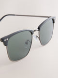 Black preppy sunglasses clubmaster style, UK version