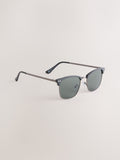 Black preppy sunglasses clubmaster style, UK version
