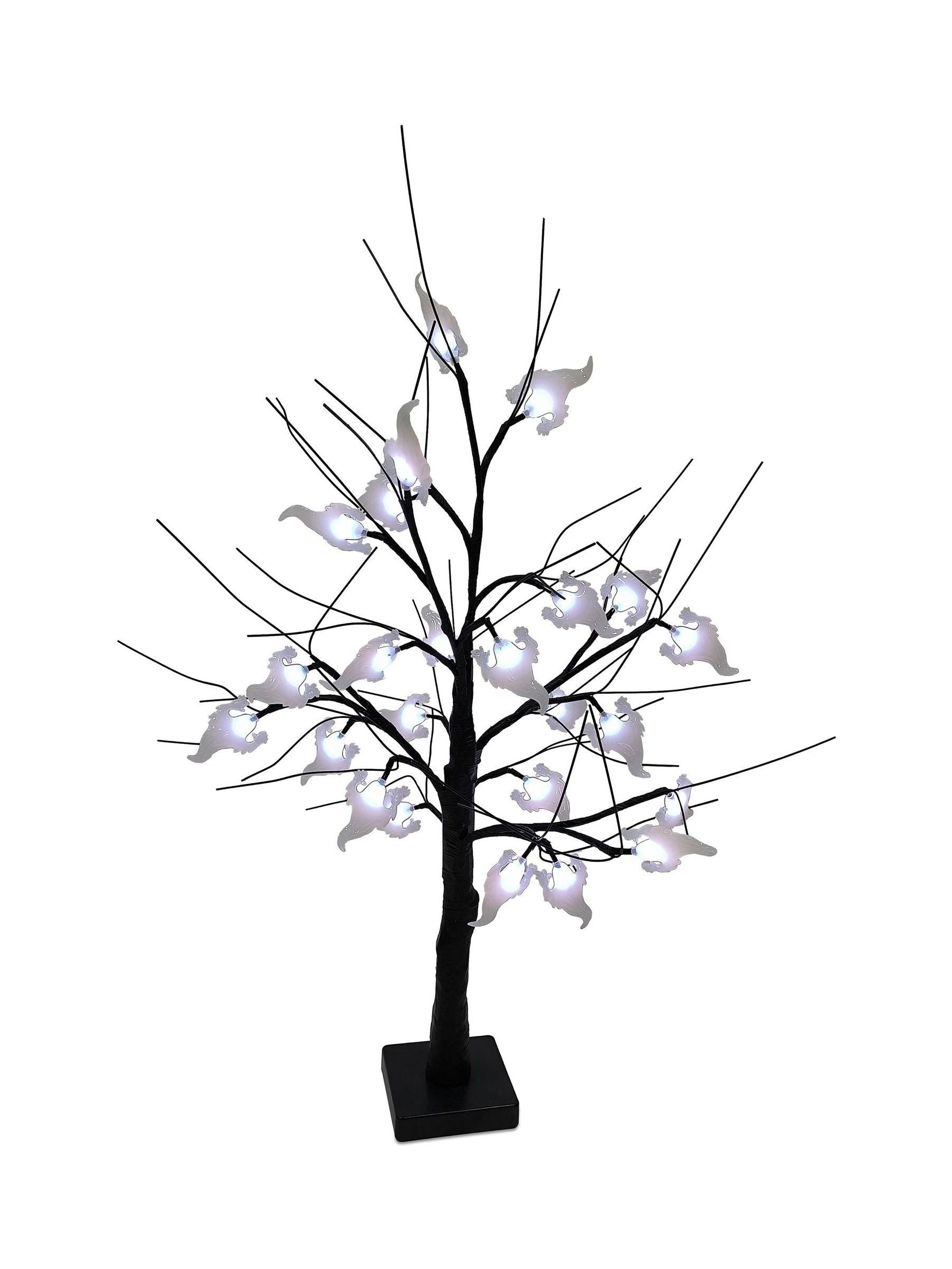 Premier Decorations ghost tree with 24 lit ghosts 60cm (British brand)