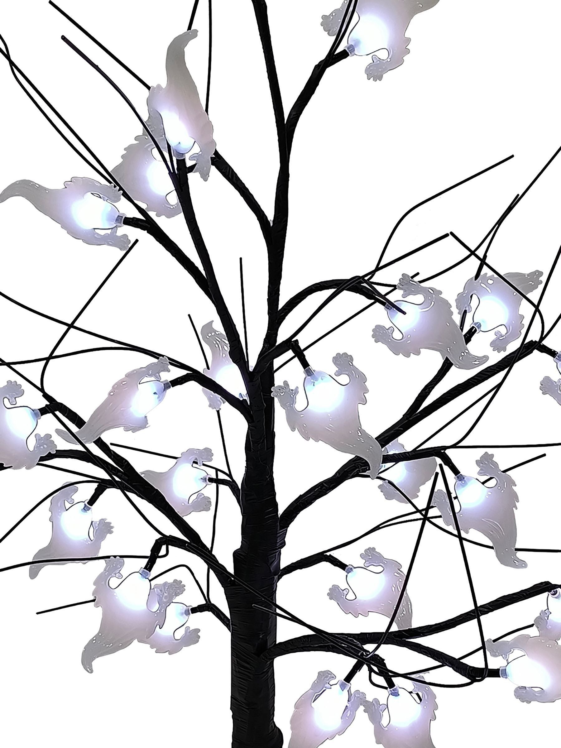 Premier Decorations ghost tree with 24 lit ghosts 60cm (British brand)