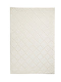Catherine Lansfield cream cosy diamond washable rug, imported from the UK