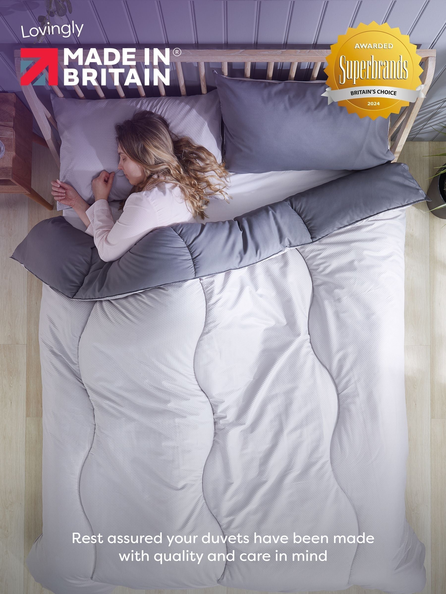 Slumberdown Coverless Comfort Embossed Waffle Duvet (British brand)