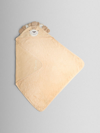 Next JoJo Maman Bébé Neutral Lion Personalised Hooded Towel 75x75cm- Buy online at McGrocer