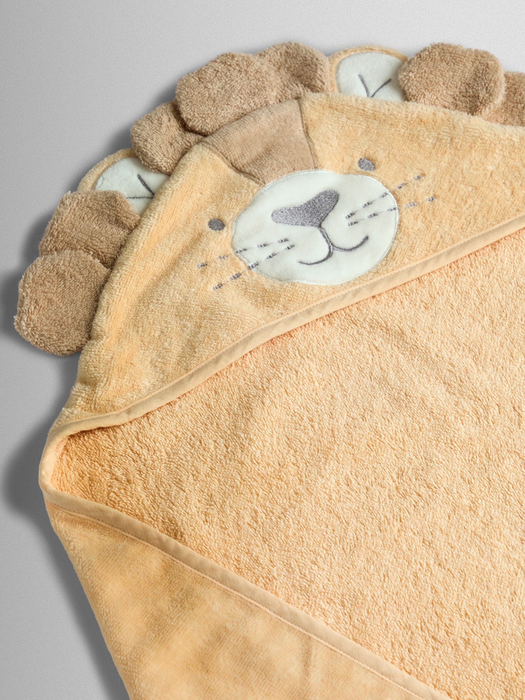JoJo Maman Bébé lion hooded towel 75cm (British brand)