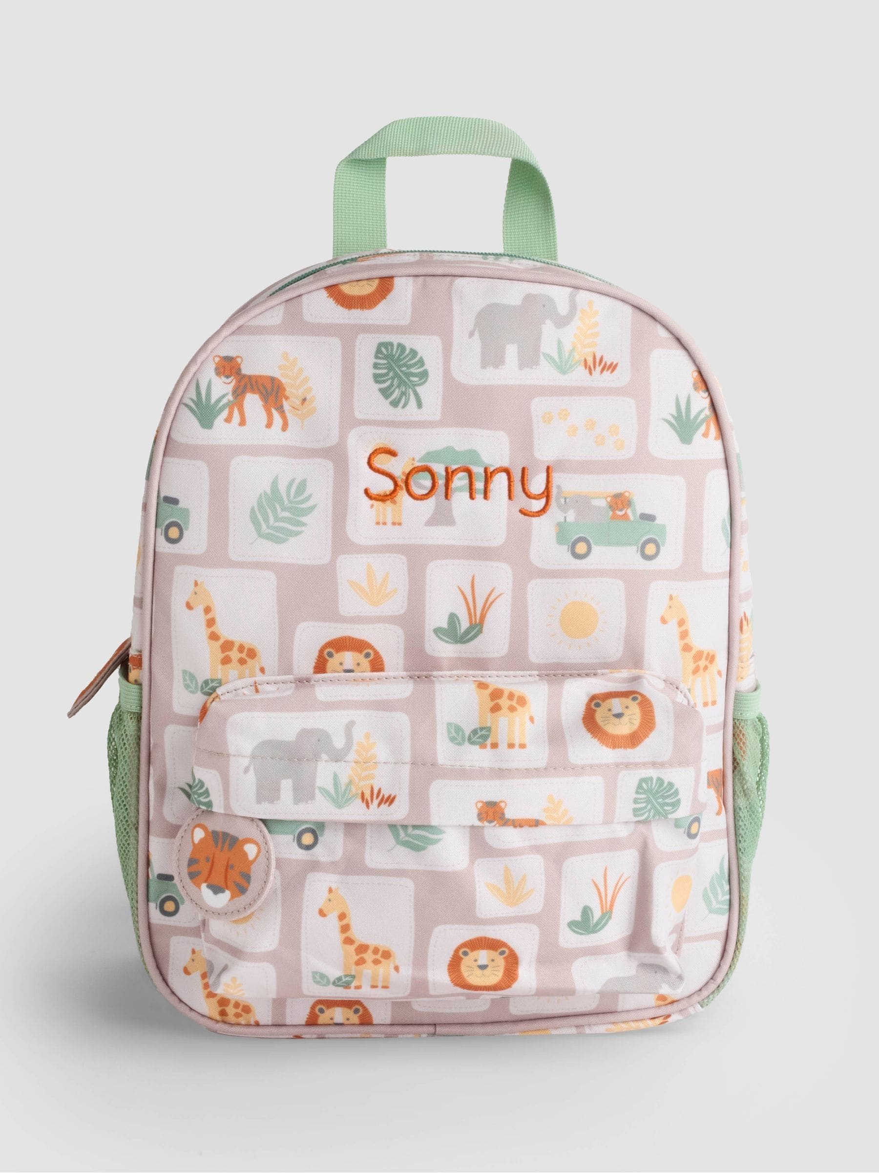 JoJo Maman Bébé personalised safari medium backpack, imported from the UK