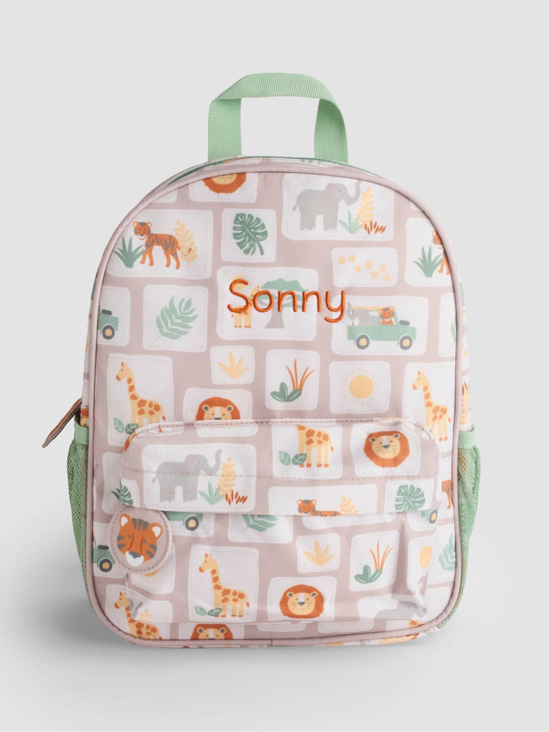 JoJo Maman Bébé personalised safari medium backpack, imported from the UK