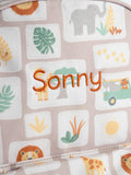 JoJo Maman Bébé personalised safari medium backpack, imported from the UK