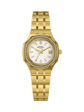 Rotary Brilliance gold PVD bracelet watch with crystals, UK version