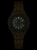 Rotary Brilliance gold PVD bracelet watch with crystals, UK version