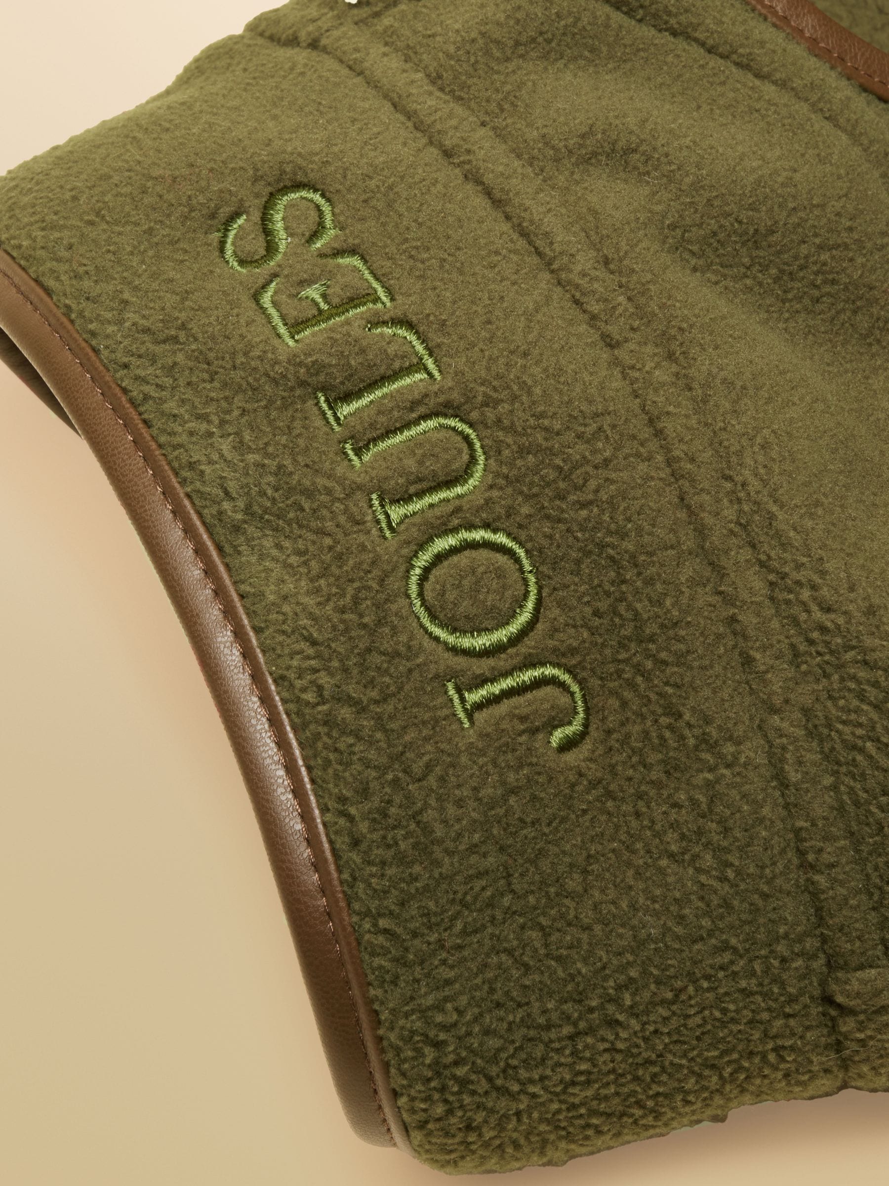 Joules Khaki Heritage dog fleece soft polar material, UK version