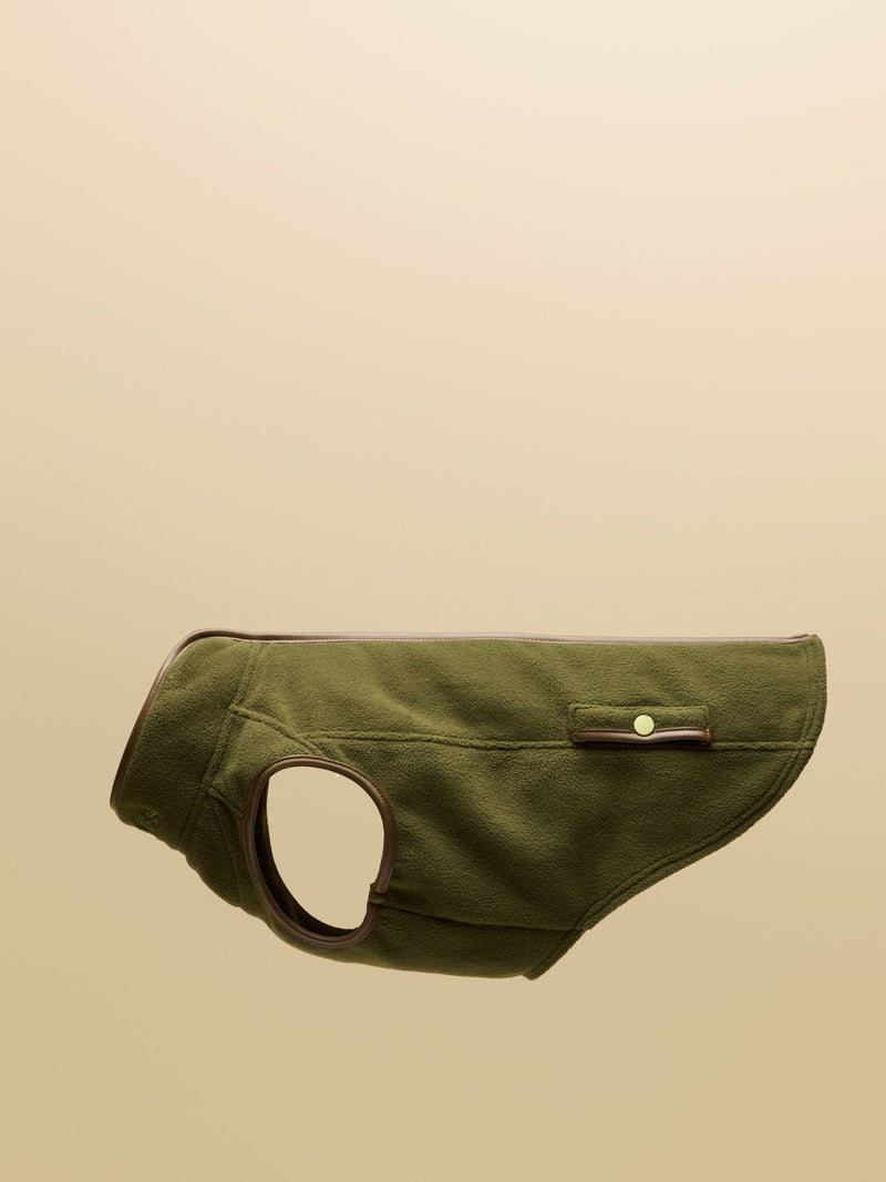 Joules Khaki Heritage dog fleece soft polar material, UK version