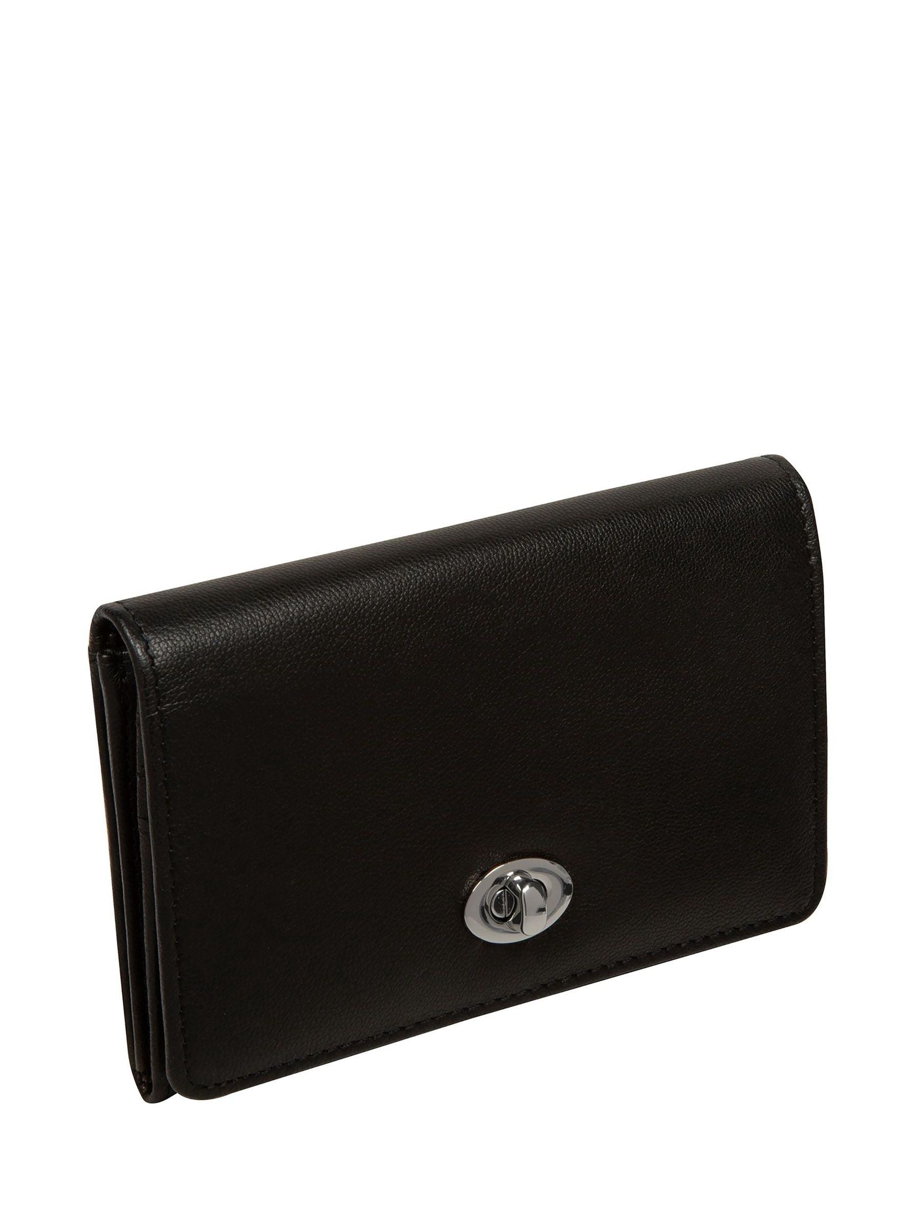 Pure Luxuries London black leather Amber purse (British brand)