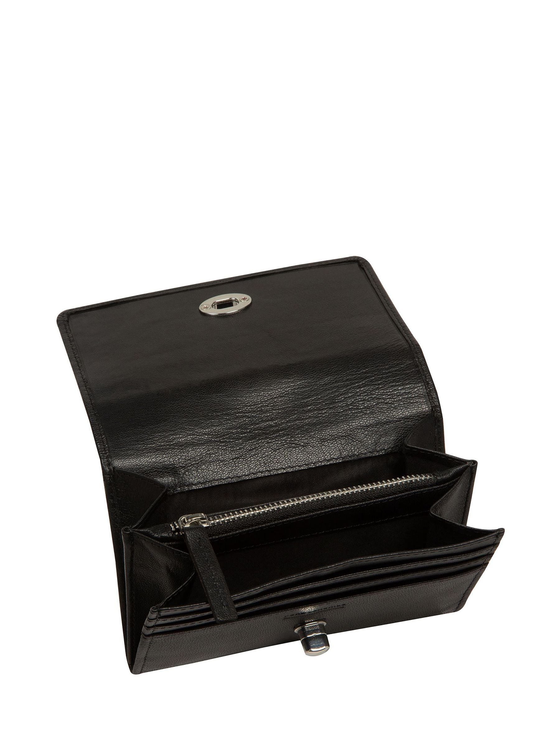 Pure Luxuries London black leather Amber purse (British brand)