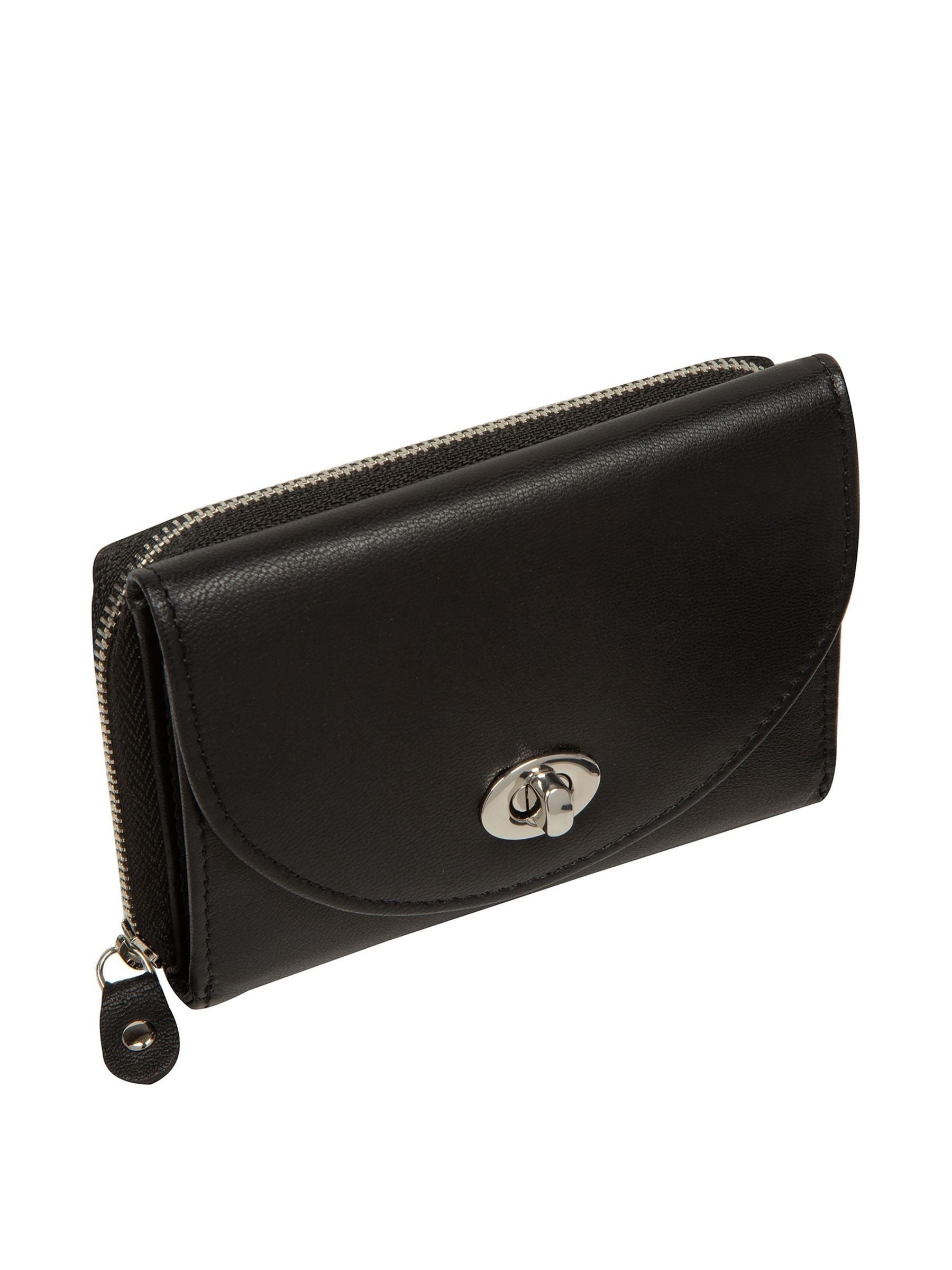 Pure Luxuries London Black Belle leather purse - British product
