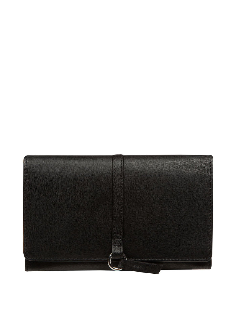 Pure Luxuries London Black Isla Leather Purse