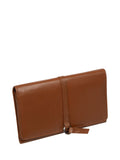 Pure Luxuries London brown Isla leather purse, imported from the UK