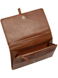 Pure Luxuries London brown Isla leather purse, imported from the UK
