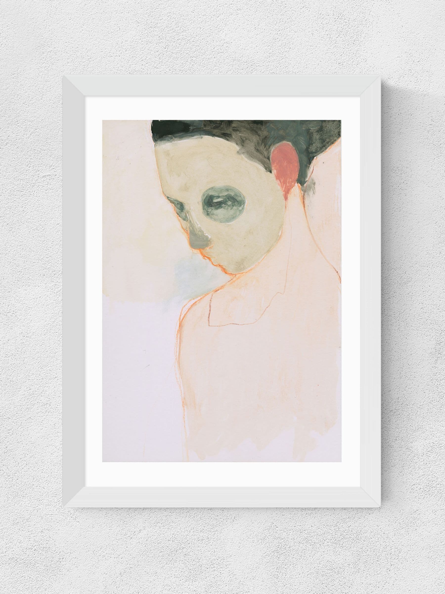 East End Prints white nude portrait wall art print - British product