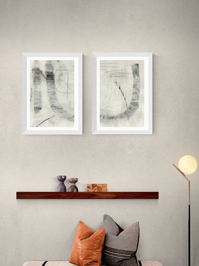 Ensemble de 2 impressions murales blanches East End Prints Real
