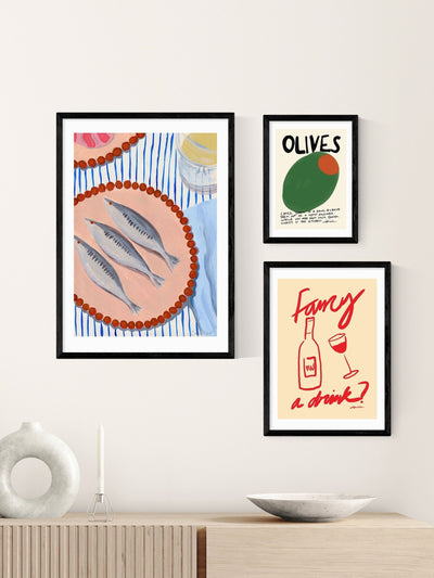 East End Prints Black Olives Wall Art Print