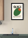 East End Prints black olives wall art print - British product